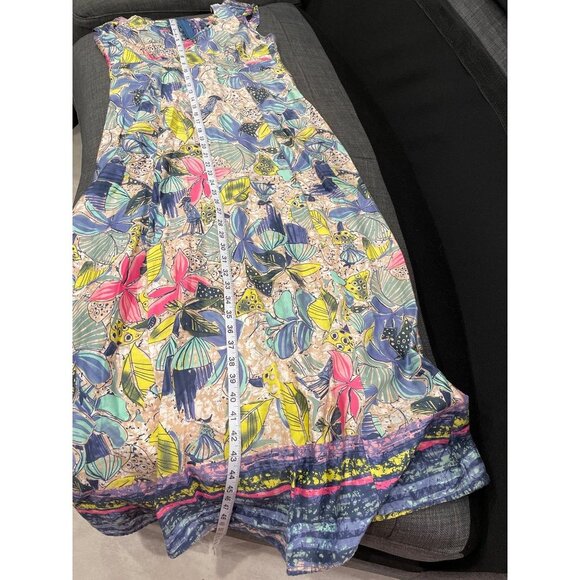 Estilo K Multicolor Cap Sleeve V Neck Maxi Dress - Picture 7 of 8